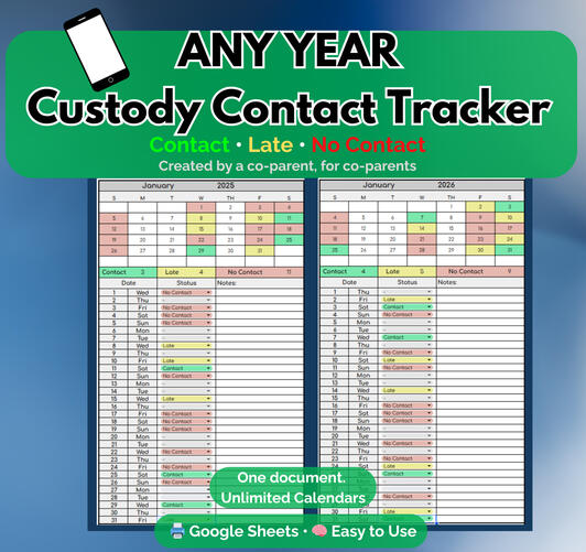 Unlimited Custody Contact Tracker Unlimited Custody Contact Tracker