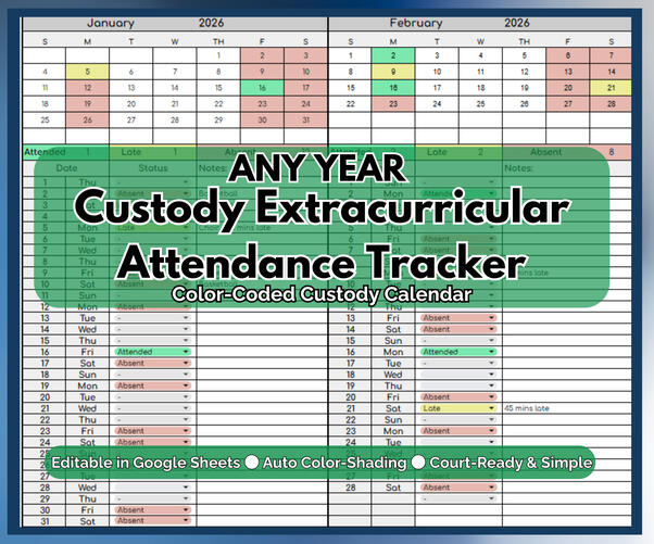 Unlimited Extracurricular Attendance Tracker Unlimited Extracurricular Attendance Tracker